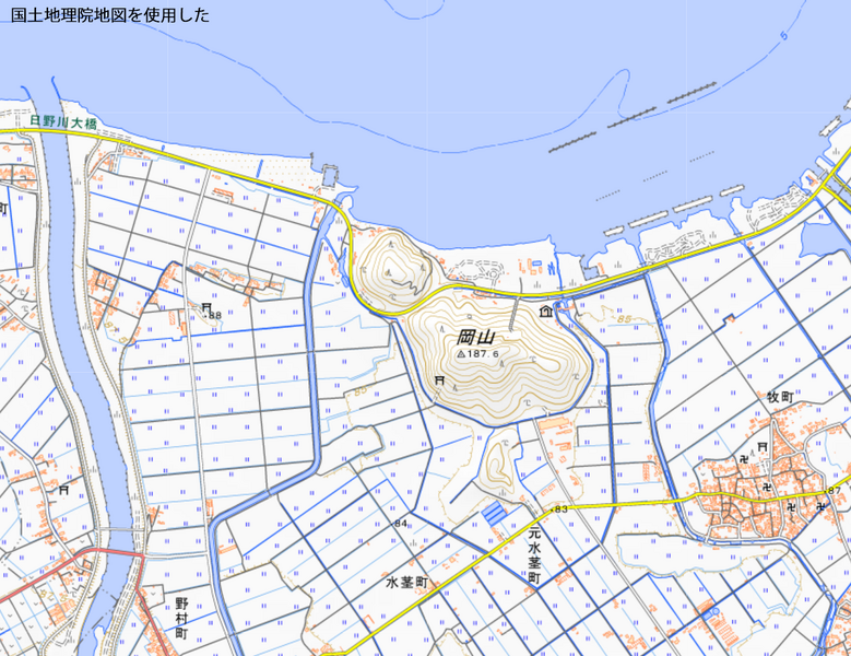 ファイル:水茎の岡周辺地図.png